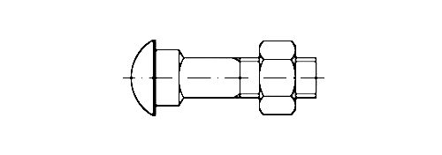 DIN 5903 Bombe Başlı Kare Civata