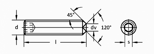 DIN 916 Setskur Vida (Ayar Vidası)